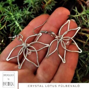 BeEql Crystal lotus fülbevaló kézműves ékszer 01