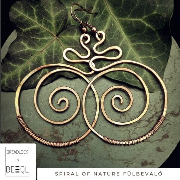 BeEql Spiral of nature fülbevaló kézműves ékszer 01