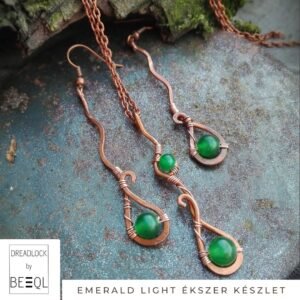 BeEql Emerald light ékszer készlet kézműves ékszer Dreadlockshop 01