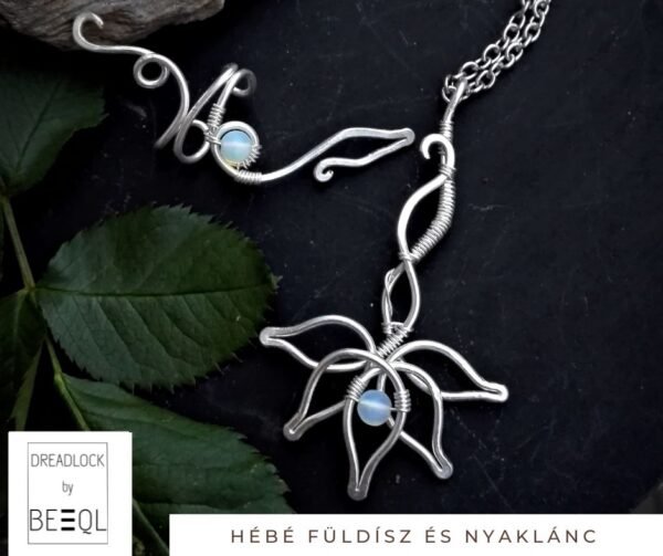 BeEql Hébé füldísz és nyaklánc kézműves ékszer 04